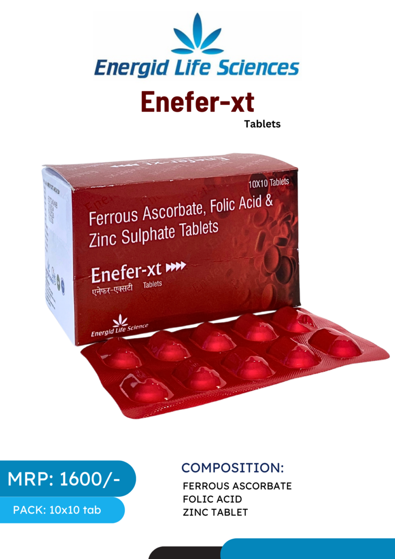 Enefer-XT Tablets by Energid Pharma for Iron and Vitamin Supplementation