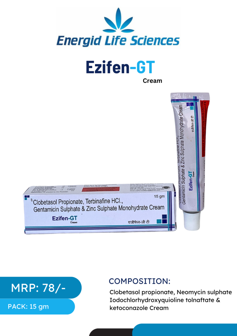 Ezifen-GT Cream by Energid Pharma for Skin Infections and Inflammation