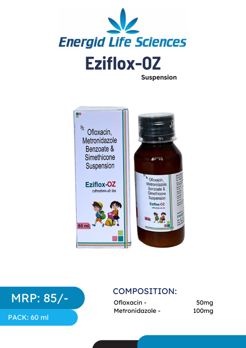 Eziflox-OZ Suspension - Ofloxacin and Metronidazole for Infection Relief