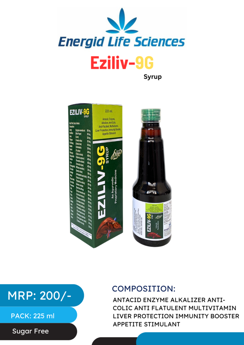 Eziliv-9G Syrup - Antacid, Enzyme, Immunity Booster, and Liver Protection