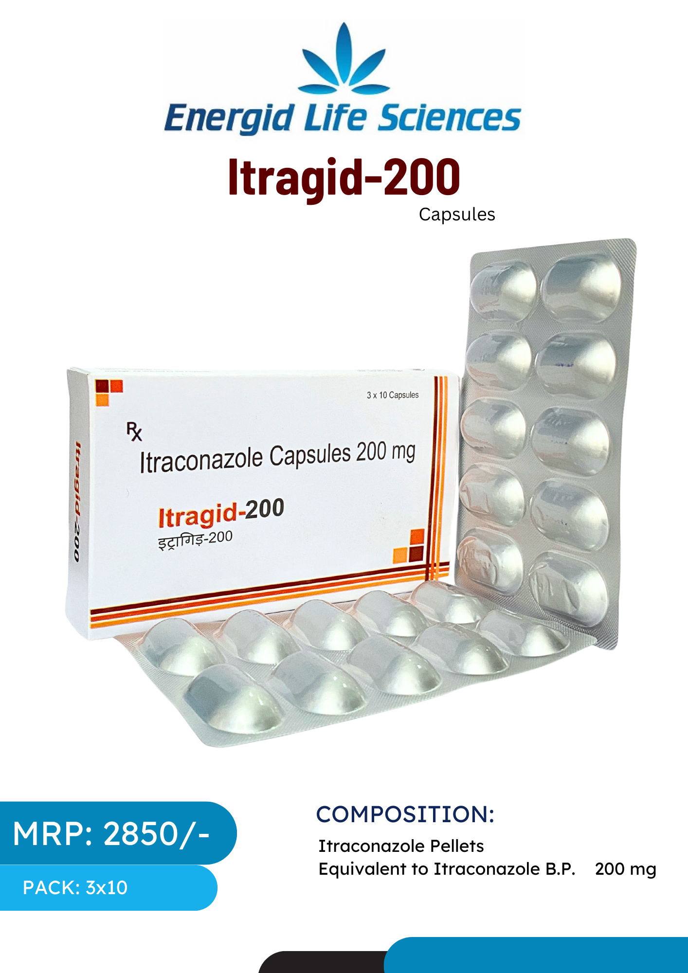 Itragid-200 Capsules - Itraconazole 200 mg for Effective Fungal Infection Treatment