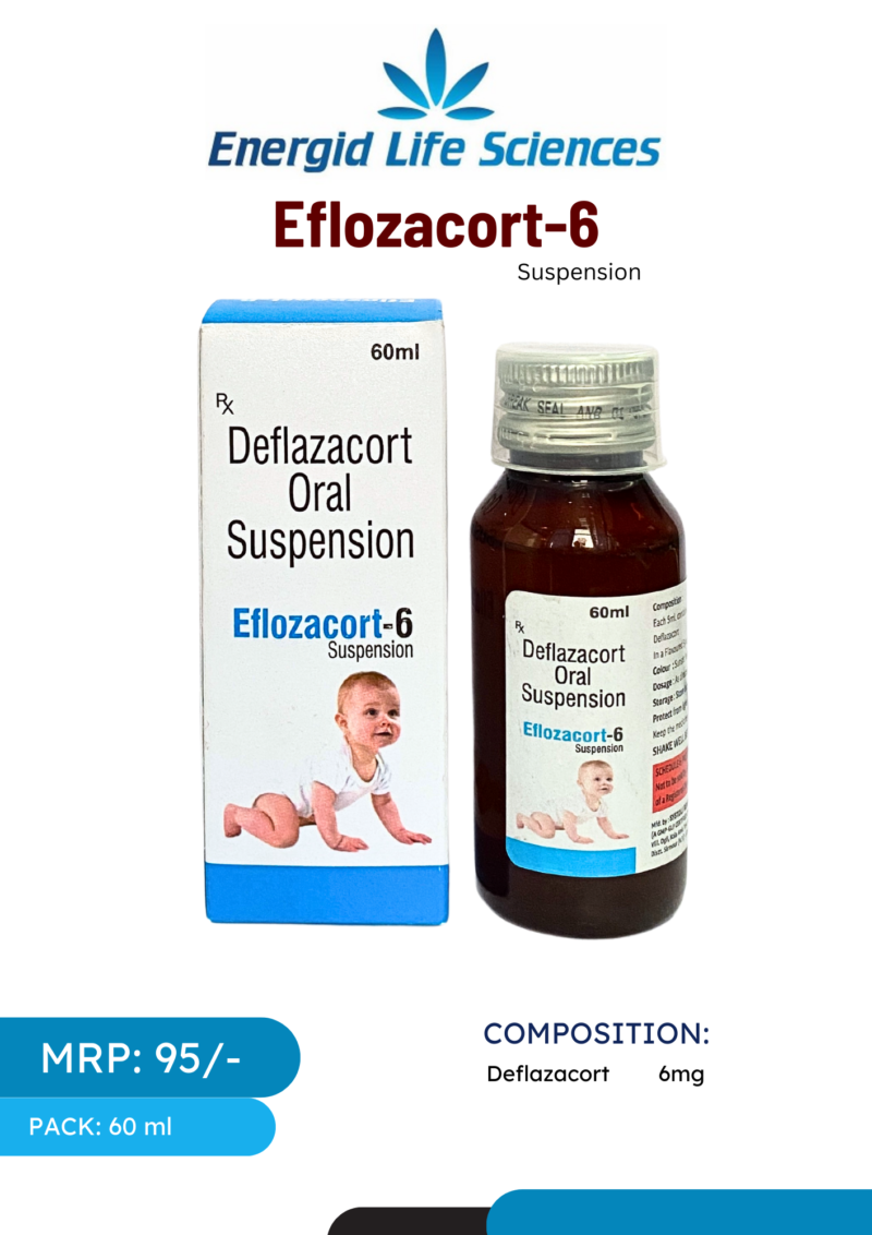 Eflozacort-6 Oral Suspension - Deflazacort 6mg for Inflammation and Immune Support