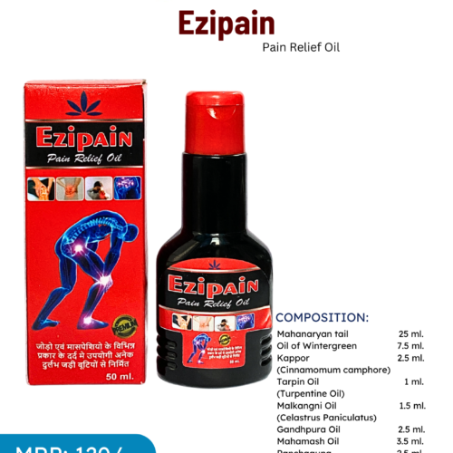 Ezipain Pain Relief Oil - Herbal Blend for Fast Muscle & Joint Pain Relief